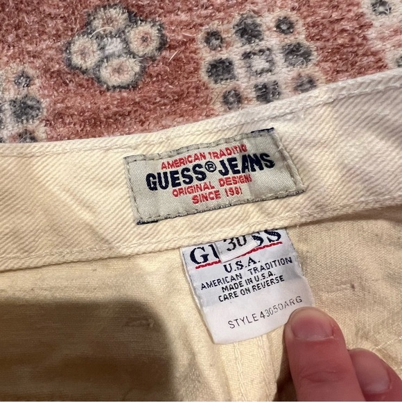 Vintage Guess Pastel Yellow High Waisted Jeans - Picture 6 of 7